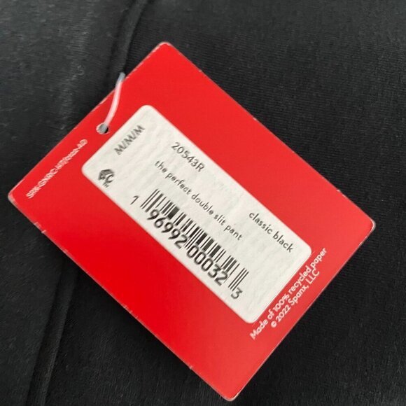 Spanx The Perfect Double Slit Pant Wide Leg Medium Black Stretch NWT PT-2217 - Picture 7 of 10